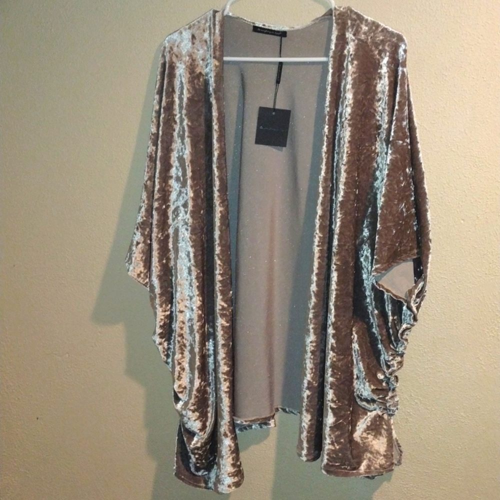 Purple Velvet Do Everything in Love Kimono Top One Size